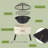 Outdoor Fire Pit - 21” Round Faux Concrete Firepit - Wood Burning Fire Pit with Poker, Screen, Cover - Wood Fire Pits for Outside Patio by Pure Garden
