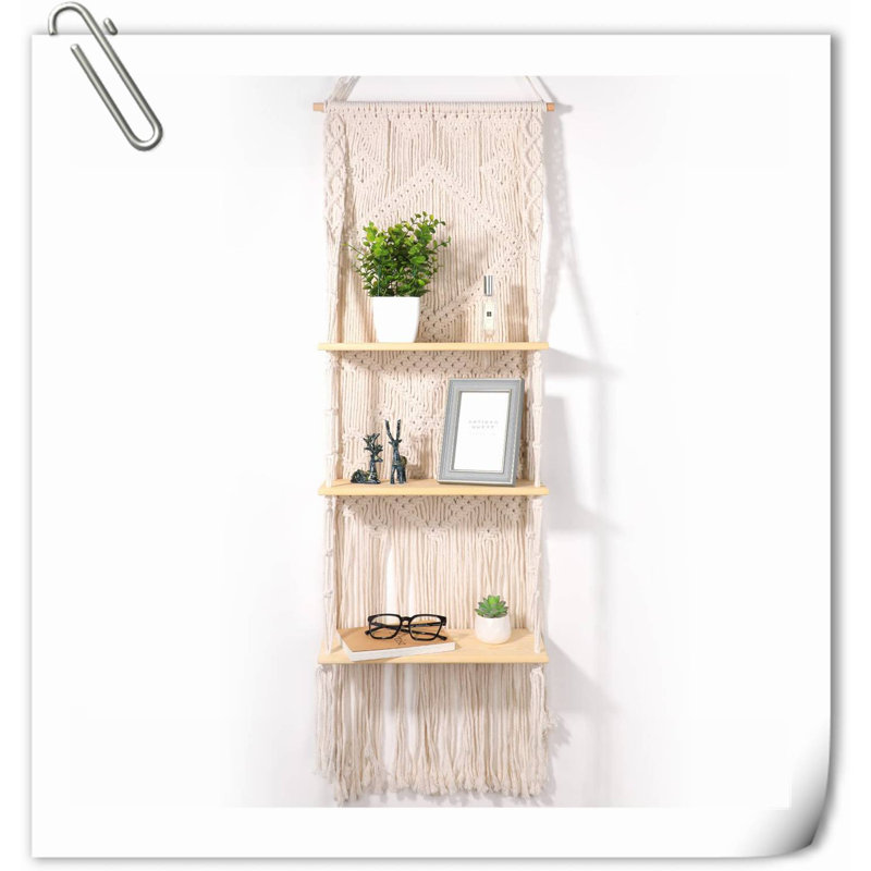 Tablette flottante en bois 3 pièces Rockton, Naturel