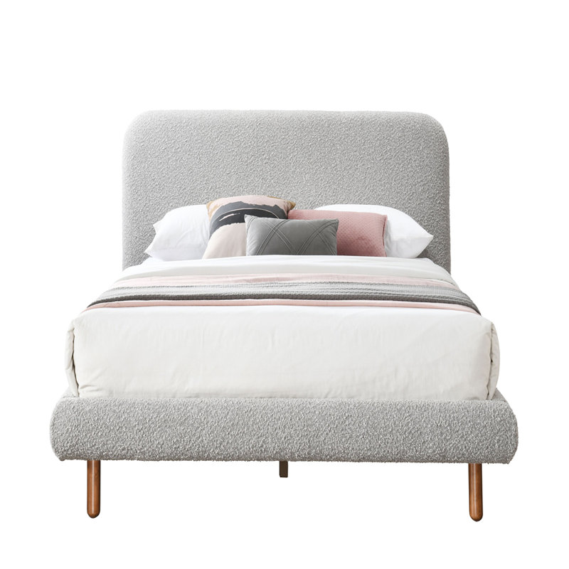 Grand lit Cleo Grey Boucle, Grand