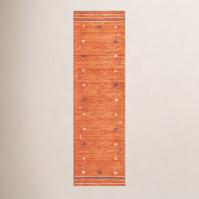 Danette Rust Hand-Loomed Wool Rug