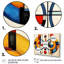 Jaune et bleu, Explorant les dimensions - formes abstraites, art mural-105454544-105454543