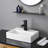 Aquaterior 18" x 12" White Porcelain Rectangular Bathroom Vessel Sink Above Counter Modern for Lavatory Hotel Home  