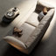 Canapé modulaire kaki en cuir véritable-404348030-404348028