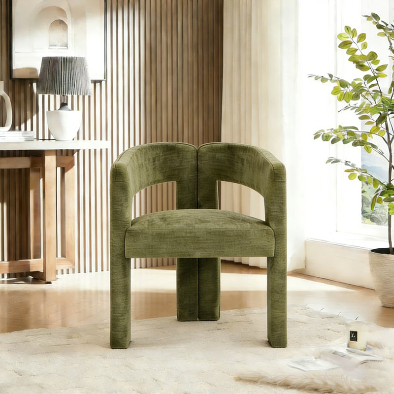 Upholstered Armchair, Green
