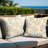Outdoor Patio Water-Resistant Throw Pillows Set of 2, Ink Floral Pattern-1367176711