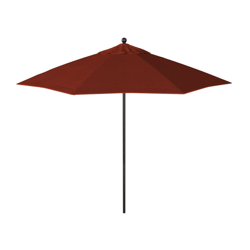 Parasol de marché octogonal 9 pi Ilsa, Toile Brick Performance