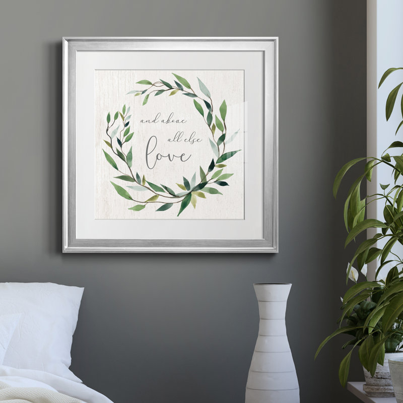 Bay Bay Love - Reproduction d'art textuel sur papier encadré, Papier avec cadre argenté, H 17,5 po x l 17,5 po x P 1,5 po