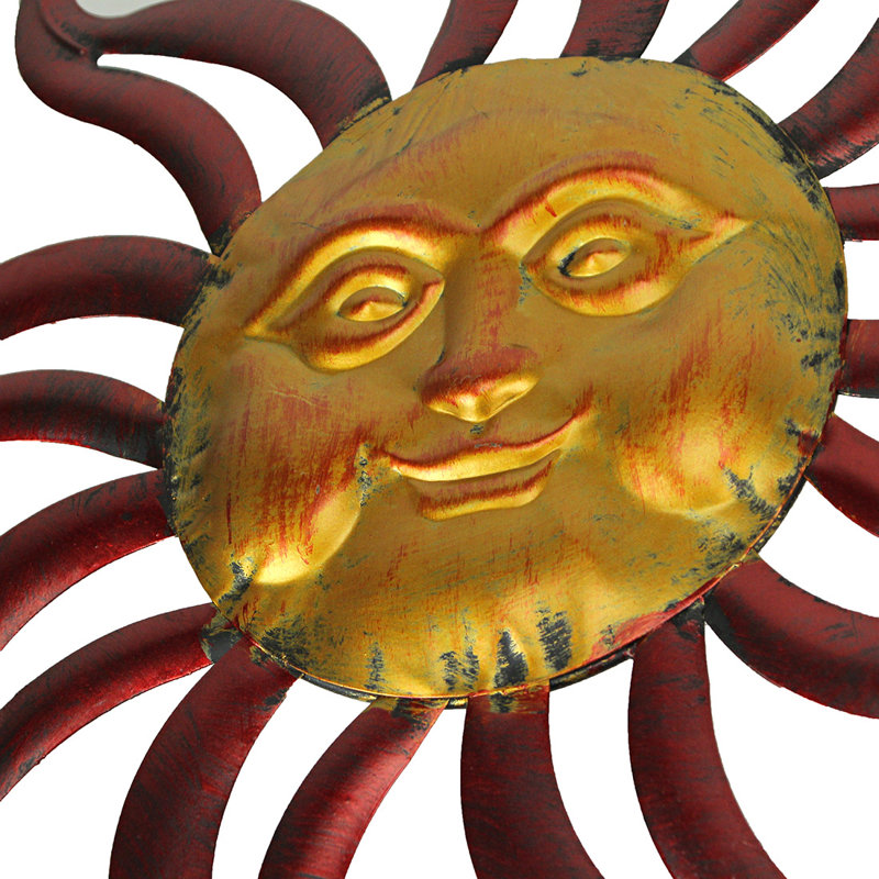 Décoration murale métal céleste soleil lune et étoiles