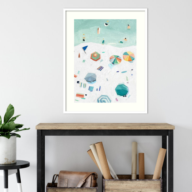Plage Vista II - Reproduction d'art sur papier encadrée, Papier encadré blanc, H 29 po x l 23 po