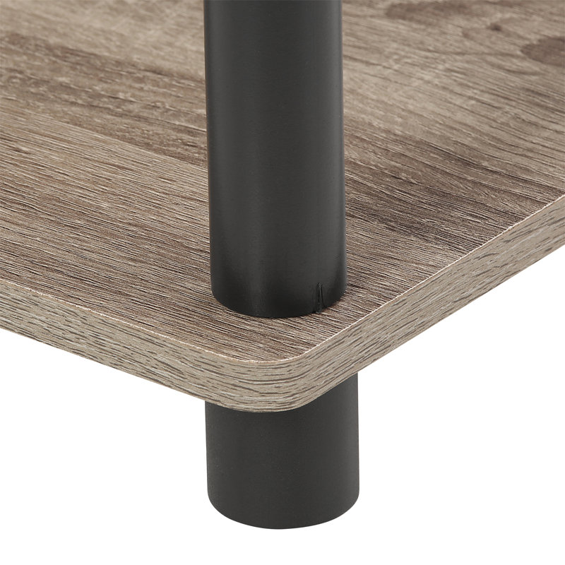 Bryd 47cm W Plastic Shelving Unit, French Oak Grey