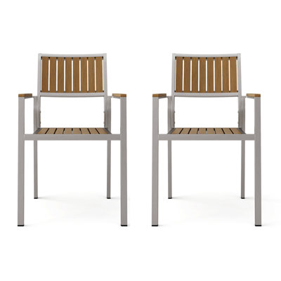 Set Of 2 Dining Chair Arm Chair Patio Chair
