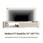 Modern 70.86"–122" Extendable Solid Wood TV Stand – White Media Console with Faux Marble Top, 3 Drawers, No Assembly Required