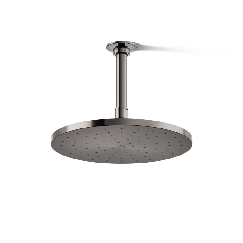 Contemporary Multi Function Rain Shower Head, Vibrant Titanium, 1.75 GPM, Square