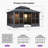 PURPLE LEAF 12' W x 14' D Sunroom Hardtop Gazebo Solarium