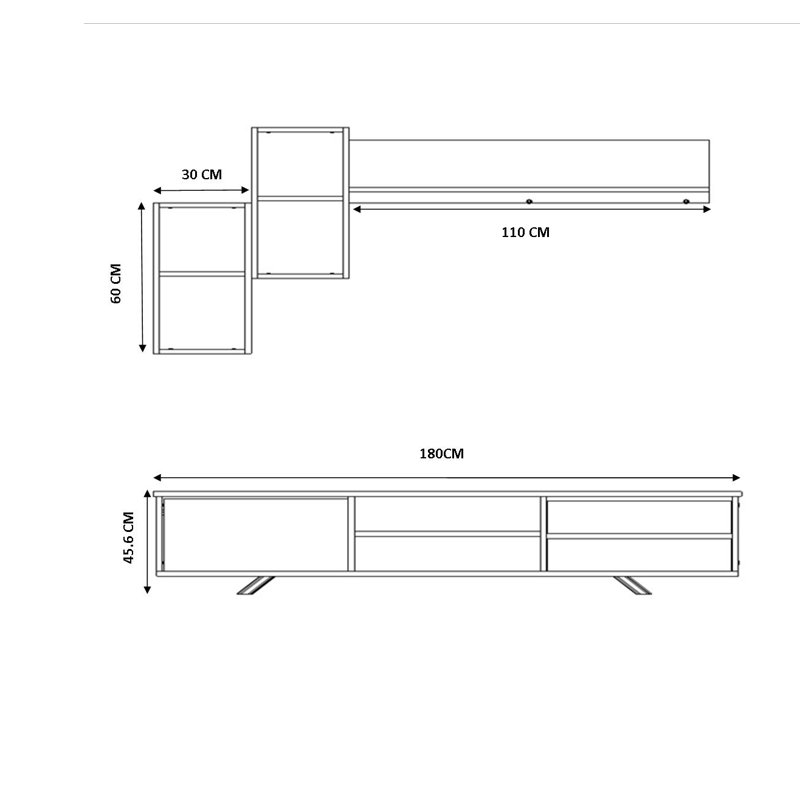 Unfinished TV Stand for TVs up to 78"