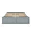 Base de lit plateforme minimaliste en bois avec tiroirs coulissants et support à lattes robuste
