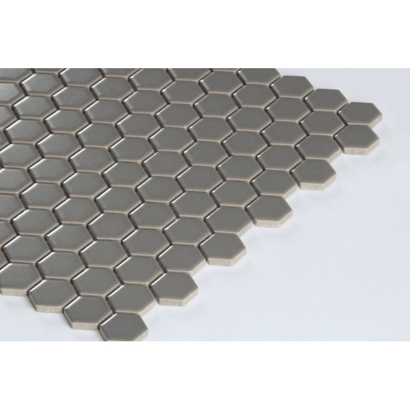 Perfection 1" x 1" Porcelain Mosaic Wall and Floor Tile, Gray