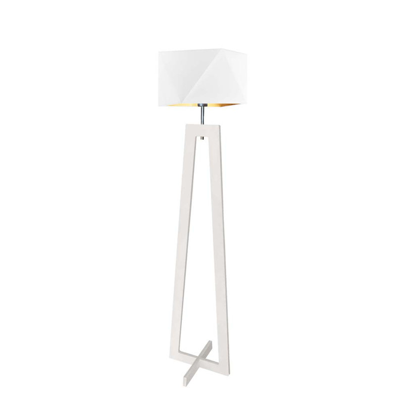 Fitzwater 152cm Traditional Floor Lamp, White, White
