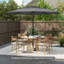 295 Cm 3-Tier Vented Patio Parasol Outdoor Market Umbrella W/ Push Button-881116027