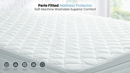 Banda Waterproof Mattress Protector Quilted Cover Pad with Elastic Straps Noiseless and Comfortable Alwyn Home Size: California King