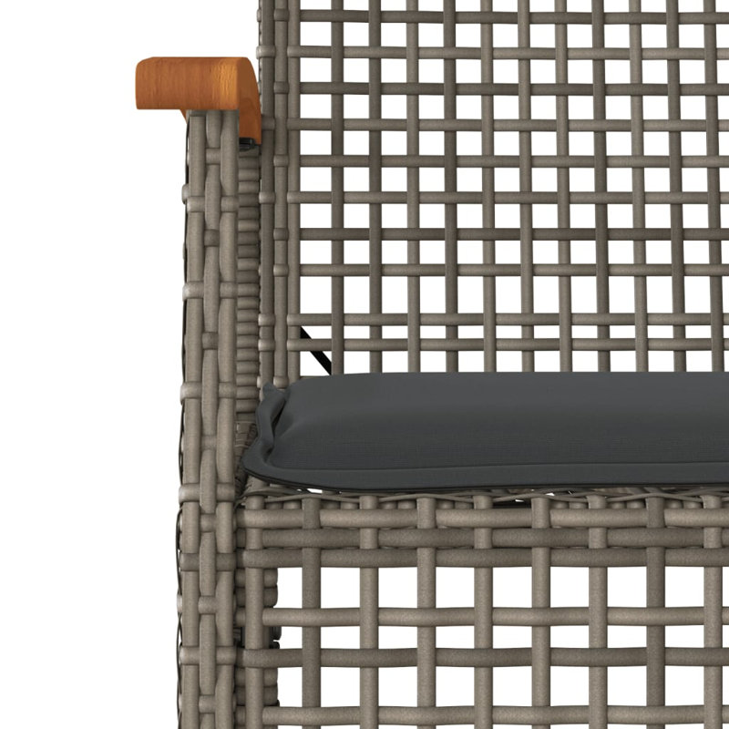 Ensemble de salle à manger de patio avec coussins 3 pièces Latitude Run®, Gris / Gris, 4