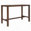 Ensemble de bar rustique 5 pièces avec chaises ergonomiques et plateau en lattes de bois massif pour l'extérieur-1771686199