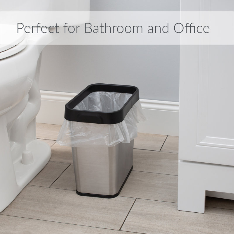 Corbeille pour déchets en acier inoxydable 2,11 gallons
