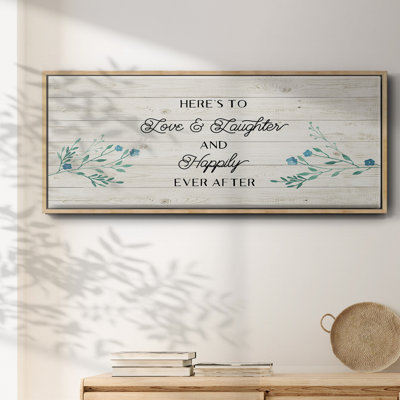 Floral Happily - toile encadrée
