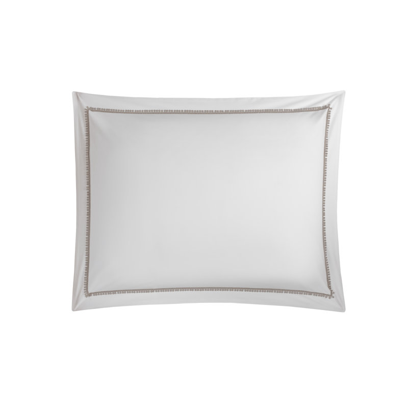 Bitsy Dots_Shams, Boudoir, White/Taupe