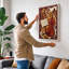 Violin and Music Art Deco - Wrapped Canvas-60922189-60922191