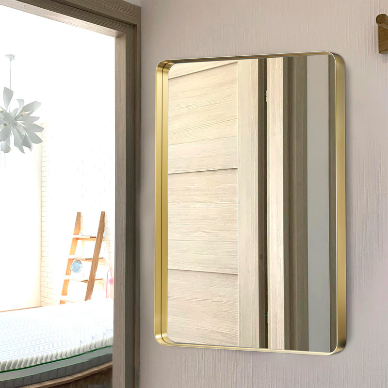 Miroir de salle de bain Morelock, Bronze, 24 po x 16 po