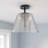 Morea 3 Light Semi-Flush Ceiling Mount with Clear Woven Lattice Shade-1037177192