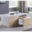 Table basse rectangulaire avec table coulissante ultrabrillante