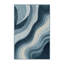 Tapis gris moelleux et moelleux à motif abstrait moderne et élégant Eatman-136281775