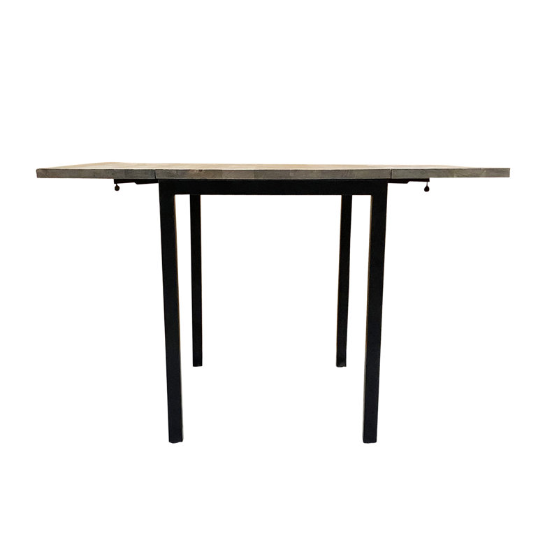 Cob Solid Wood Top Metal Base Dining Table
