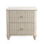 Ensemble de chambre à coucher 4 pièces avec un très grand lit, 2 tables de chevet et une commode 5 tiroirs, beige