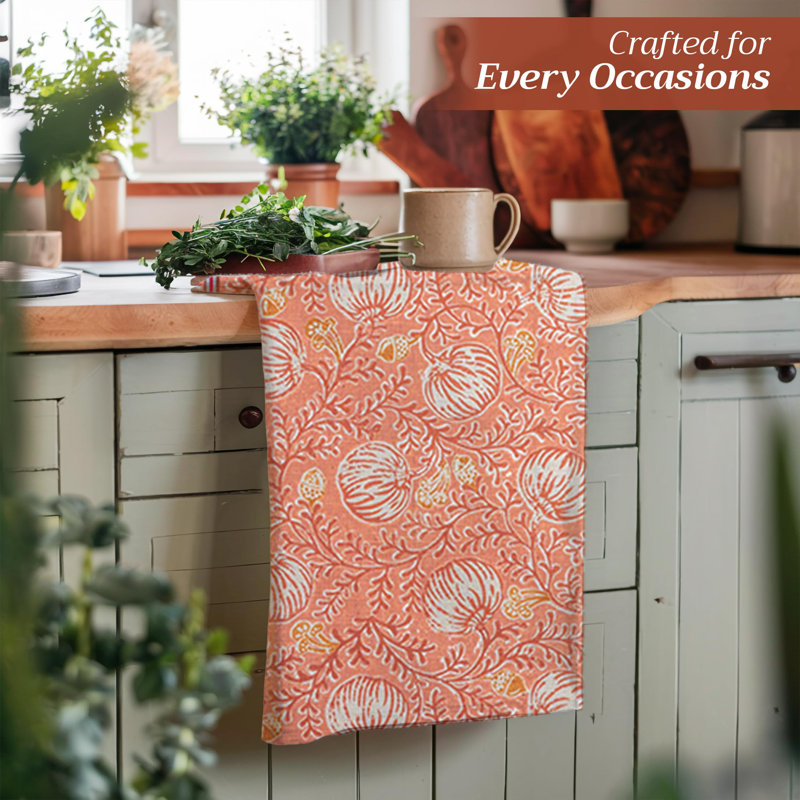 Ensemble de 3 torchons de cuisine Maison d'Hermine Harvest Festival 100 % coton - 51 x 70 cm
