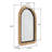 Amsah Arched Rattan Frame Boho Wood Wall Mirror