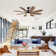 Jaysleen 60" Farmhouse Large Windmill Ceiling Fan with Light and Remote