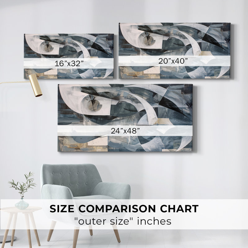 Abstract Seris 6 #XI-Gallery Wrapped Canvas, 20" H x 40" W