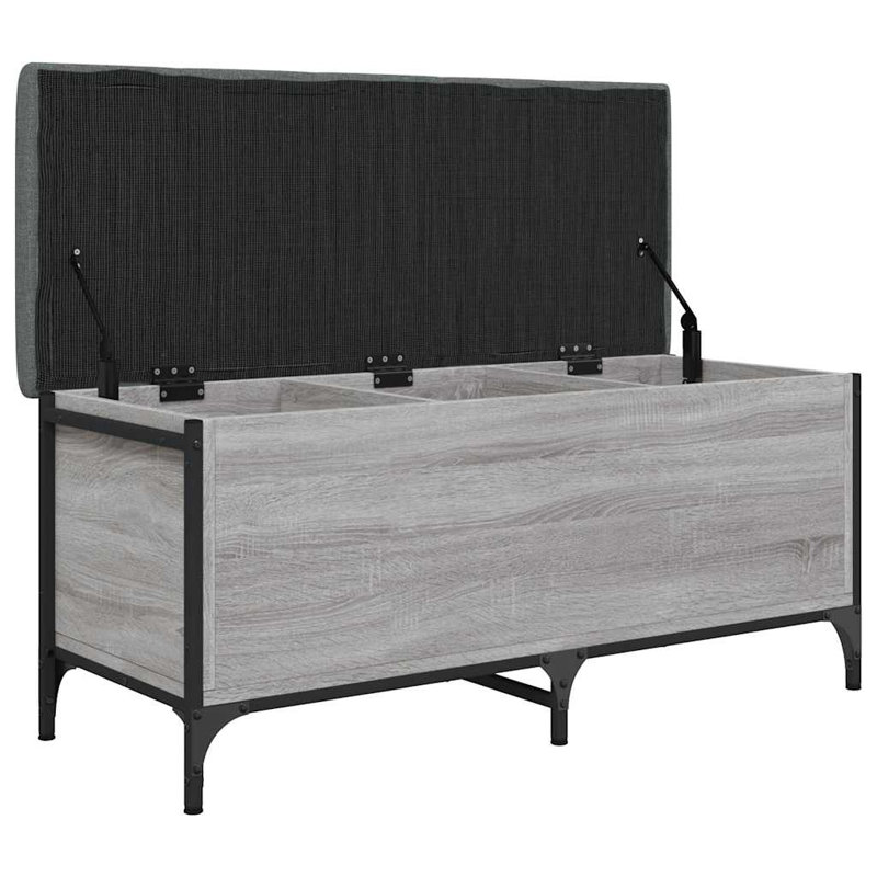 Upholstered Engineered Wood Bench, Grey Sonoma