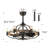 Cinta 27.17" Classic Black Caged Farmhouse Ceiling Fan With Light Kit And Remote Control-1347586010