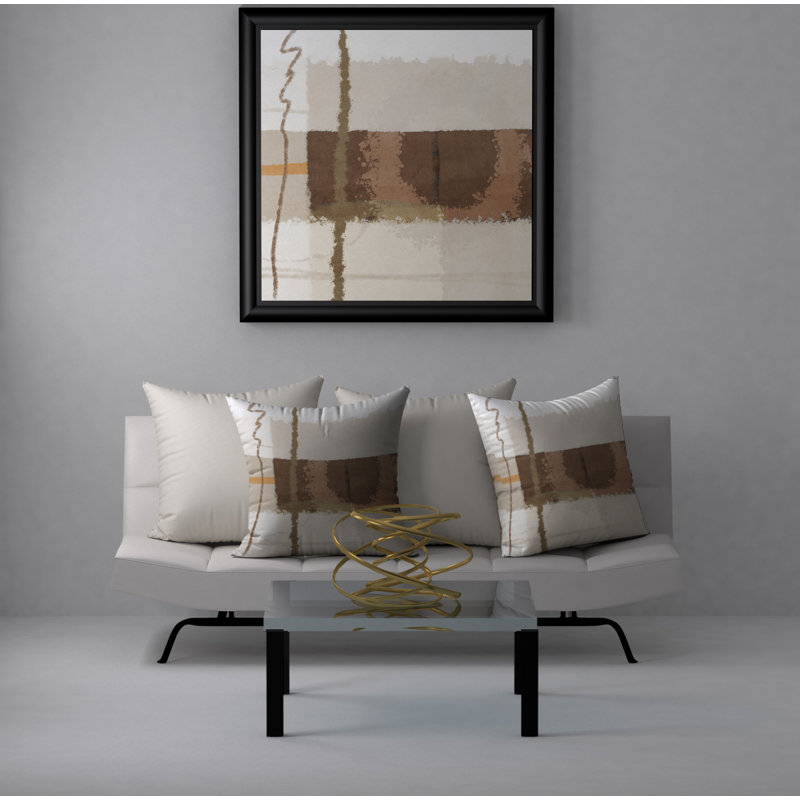Abstract Reversible Throw Pillow, 18" x 18"