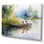 Ducks In A Little Boat On The Lake - Duck, reproduction d'art encadrée-211998448-211998470