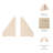 Elegant Travertine Stone Triangle Bookends, Tan Color, Perfect for Home Decor and Organization, Set