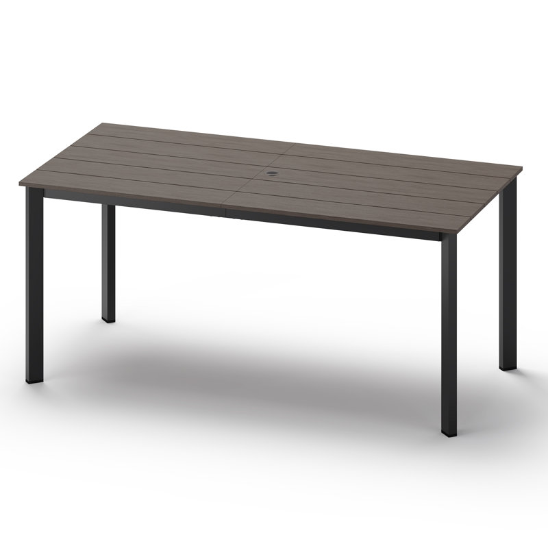 Table de salle à manger de patio, Gris foncé