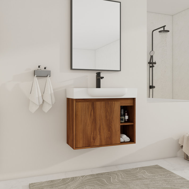 28'' Single Bathroom Vanity with Ceramic Top