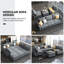 Canapé modulaire rembourré en U avec siège et rangement-71563766