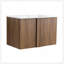 30" Wall-Mounted Bathroom Vanity with Sink Combo, Floating Vanity in Brown Ebony, Soft-Close Doors, Modern Design for Small to Medium Bathrooms-129334065