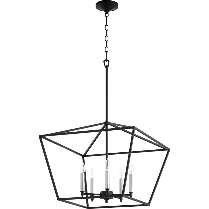 Lustre lanterne 5 lumières Arletta, Noir